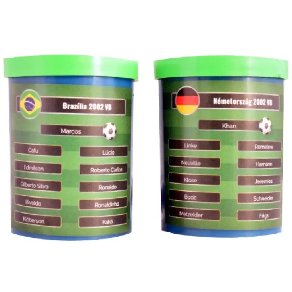 Zahrajte si znovu finále MS 2002! Brazília-nemecko gombíkový futbalový set s darčekovým tímom