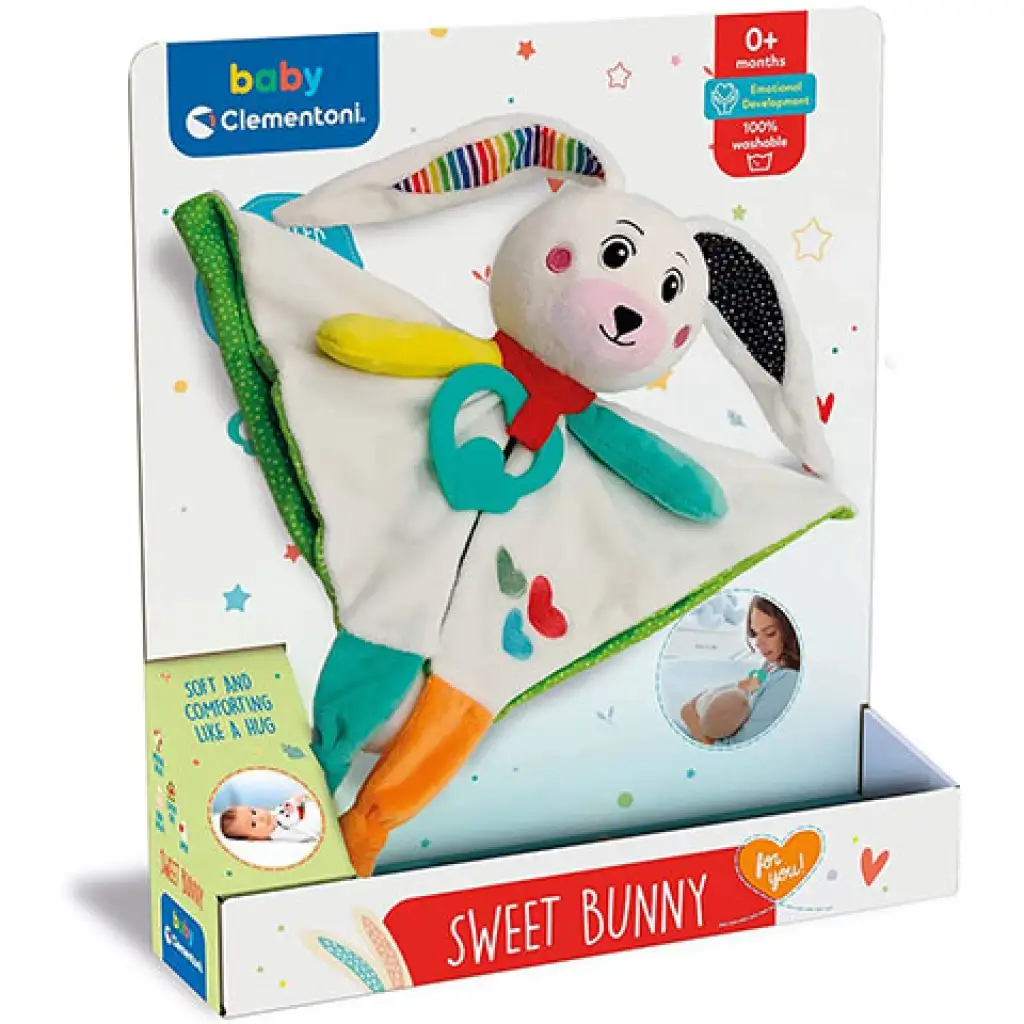 Zajačik šatka na sliny - Clementoni Baby