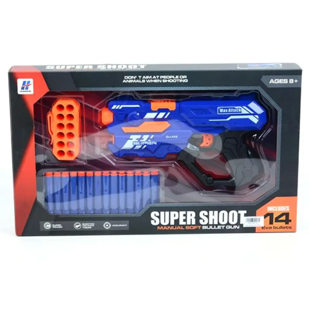 Zbraň s penovo-špongiovými nábojmi a držiakom streliva