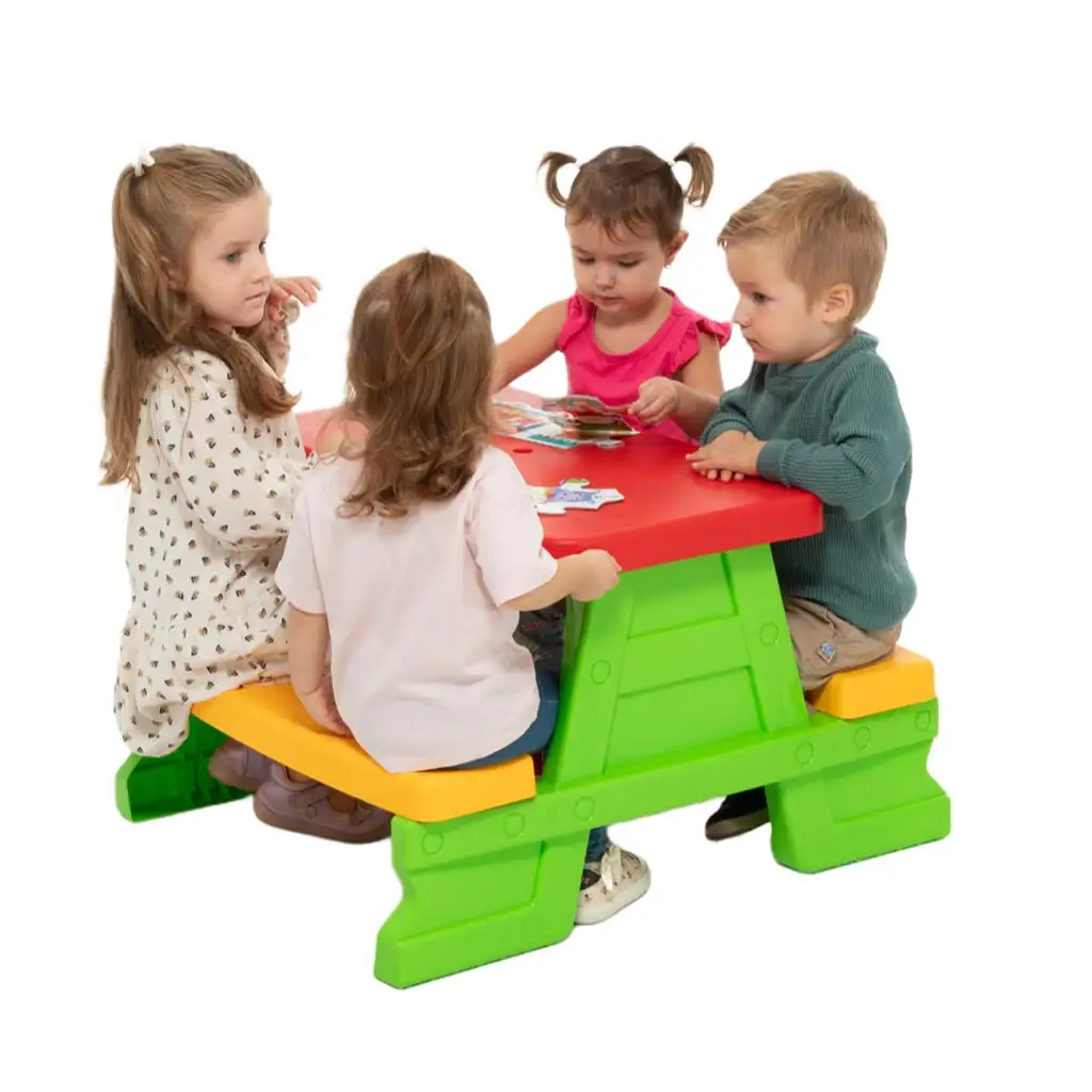 Zelený piknikový stôl 70x79x47cm kép 2