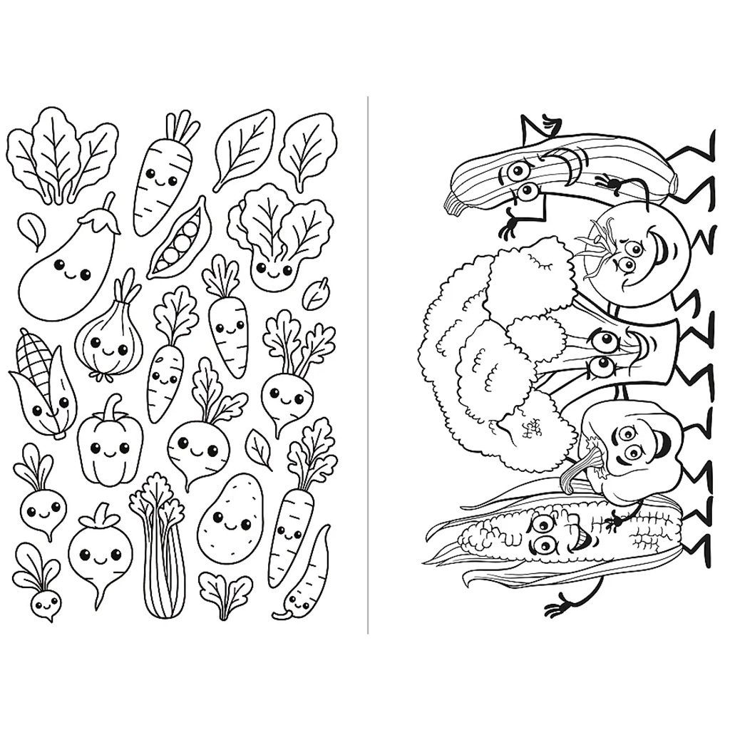 Veselá omaľovánka so zeleninou a ovocím - Trefl kép 2