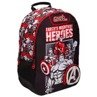 Must: Bosszúállók fekete-piros iskolatáska, hátizsák 32x18x43cm