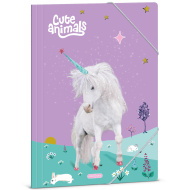 Ars Una: Cute Animals unikornis mintás gumis mappa A/4