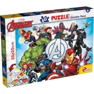 Bosszúállók 2 az 1-ben 60db-os puzzle és színező 35x25cm - Lisciani