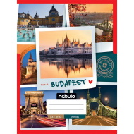 Nebulo: Tűzött vonalas Budapest mintás füzet 81-32 A/4