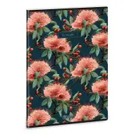 Ars Una: Flowery Green extra kapcsos vonalas füzet A/4
