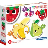 Gyümölcsök 4 az 1-ben Supercolor formapuzzle - Clementoni