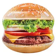 Intex: Hamburger felfújható gumimatrac 145x142cm