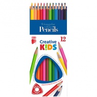 ICO: Creative Kids háromszögletű színes ceruza 12db-os szett