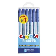 Fiorella 6db-os golyóstoll szett kék színű - Carioca
