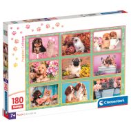 Kutya- és cicakölykök Super puzzle 180 db-os - Clementoni