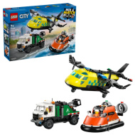 LEGO® City: Repülőgép, emelőkosaras kocsi és légpárnás jármű remix (60505)