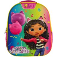 Luna: Must Team 3D Gabi babaháza lekerekített ovis hátizsák 26x10x32 cm