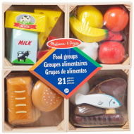Melissa&Doug: Élelmiszerek ládákban fa játékszett - Spin Master