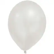 Metallic pasztell fehér lufi – 8 db-os szett