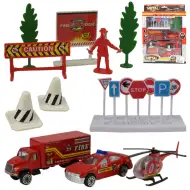 Fire Crew: Tűzoltósági kisautó szett kiegészítőkkel