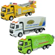 City Cars: Városi lendkerekes teherautó többféle változatban 19cm 1db