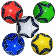 Csillagmintás műbőr focilabda 23cm-es méret többféle változatban 1db