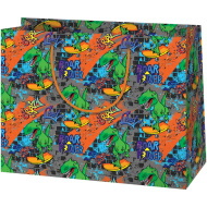Cardex: Dínó deszka party nagy méretű ajándéktáska 26,7x13,7x33cm