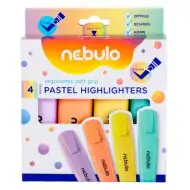 Nebulo: Pasztell színű szövegkiemelő készlet 4db-os szett