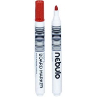 Nebulo: WhiteBoard marker kúpos hegyű táblafilc piros színben