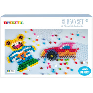 PlayBox: XL 9mm-es MIDI vasalható gyöngykészlet 600db-os - Autó és medve