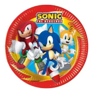 Sonic a sündisznó 8db-os papírtányér szett 23cm-es