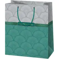 Szeretettel! elegáns óriás méretű ajándéktáska arany berakással 33x15x44cm