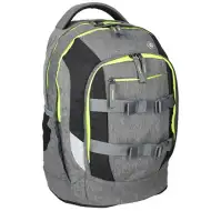 Spirit: Urban szürke-fekete-sárga ergonómikus iskolatáska, hátizsák 46x33x22cm