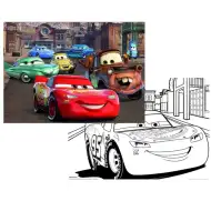 Verdák 2 az 1-ben 108db-os puzzle és színező 70x50cm - Lisciani