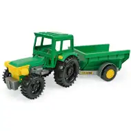 Zöld traktor billenős pótkocsival 38,5 cm - Wader