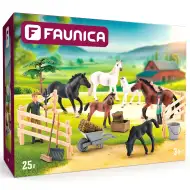 Faunica: 25db-os játékszett Lipicai lovakkal - Woodyland